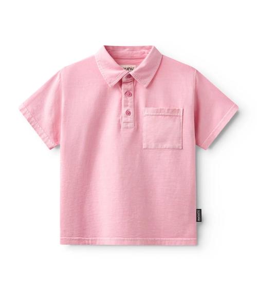 Kids polo shirt packshot on white background — childrenswear ecommerce GoPackshot