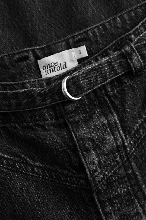 Jeans label and hardware detail — macro studio GoPackshot