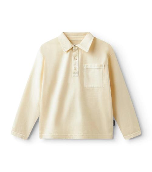 Kids polo shirt packshot on white background — childrenswear ecommerce GoPackshot