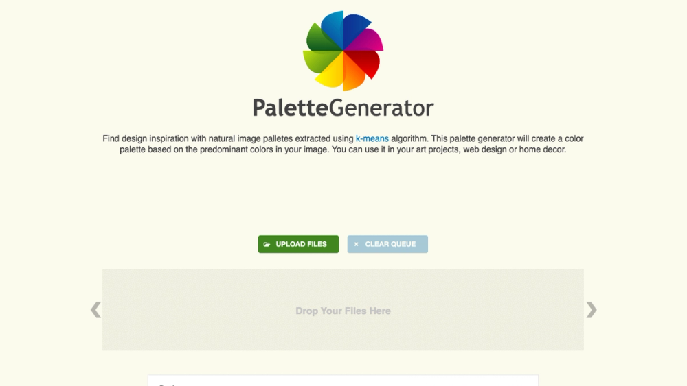 Color Palette Generator : A tool for generating color schemes based on images or colors.