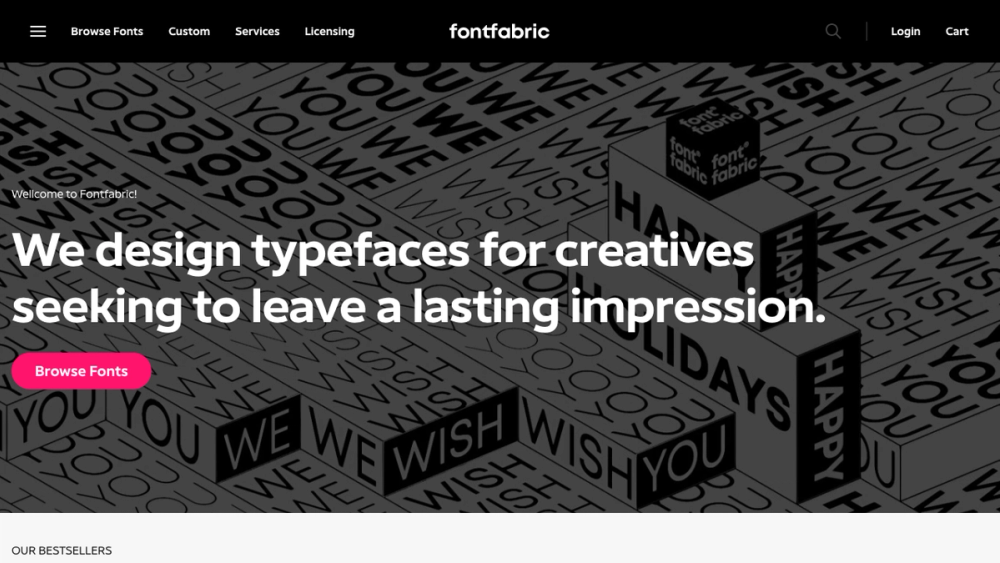 Fontfabric : A boutique font foundry offering unique typefaces.