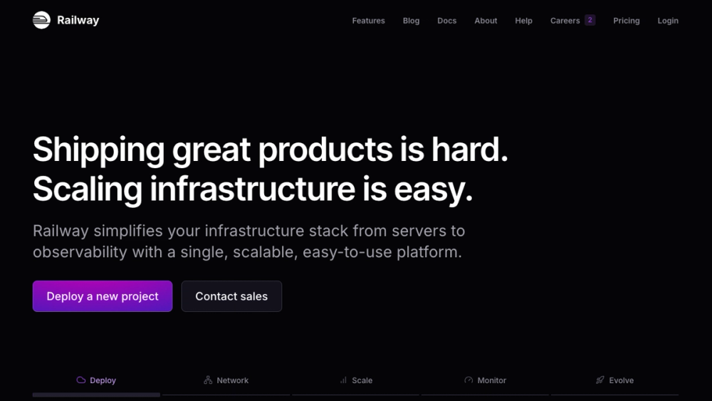 Railway : A cloud platform for deploying applications effortlessly.