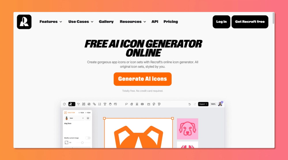 Recraft AI : An AI icon generator for custom icon sets