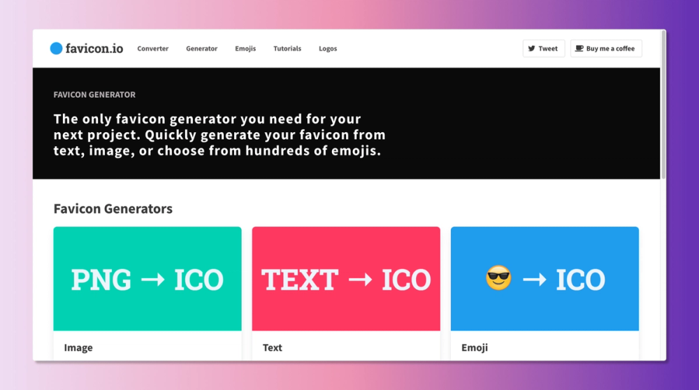 Favicon.io : A favicon generator for websites