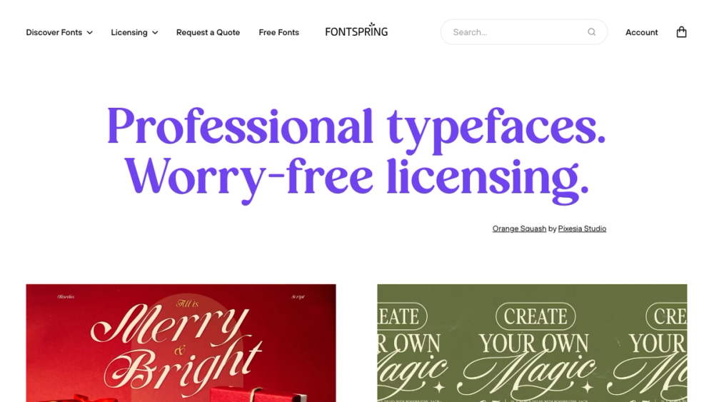 Fontspring : A marketplace for quality fonts with flexible licensing.