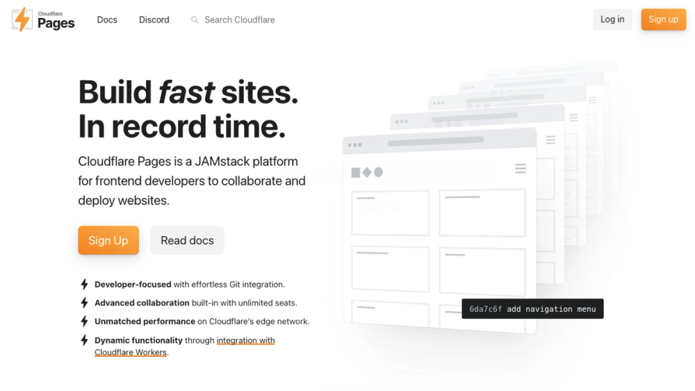 Cloudflare Pages : A platform for building and deploying static sites.