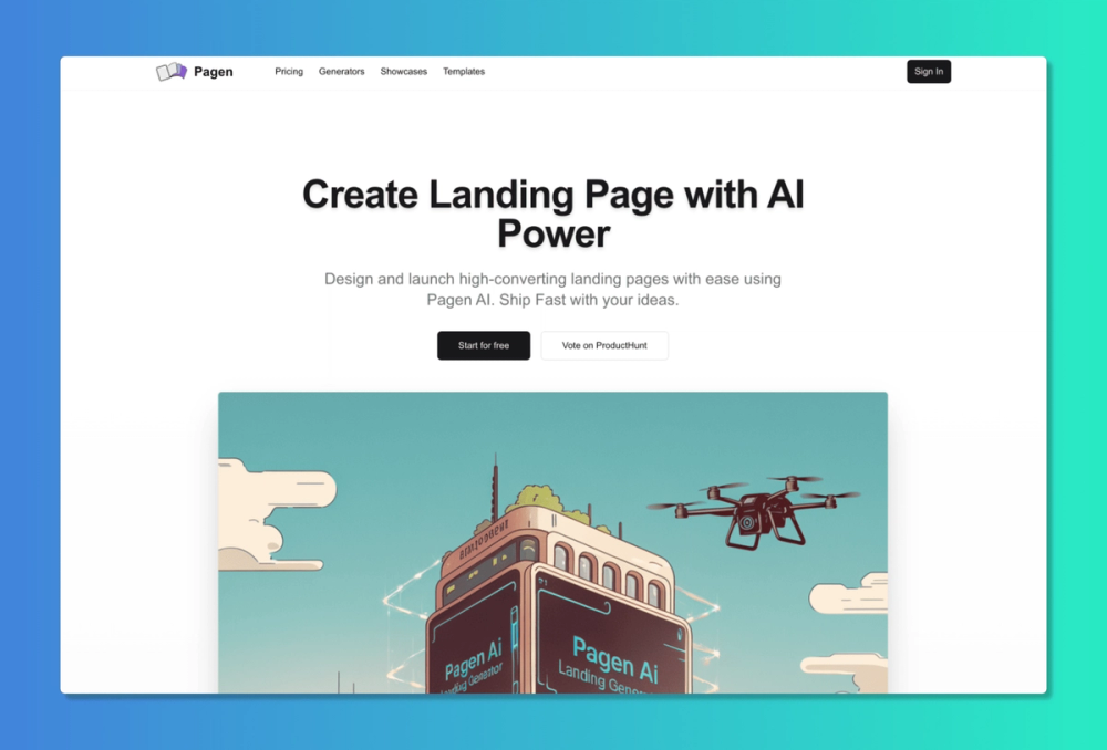 Pagen AI Landing Page Template : AI Landing Page Template created by Pagen AI