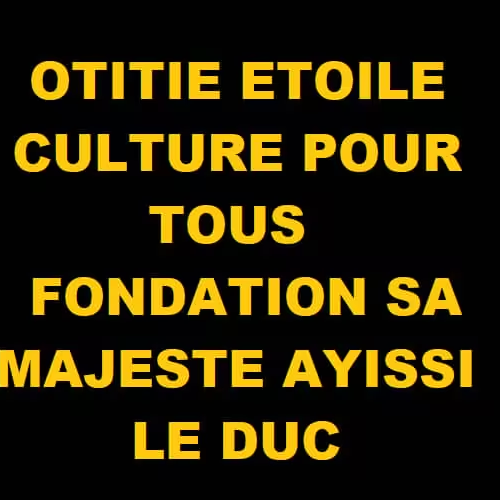 OTITIE ETOILE CULTURE POUR TOUS FONDATION SA MAJESTE AYISSI LE DUC