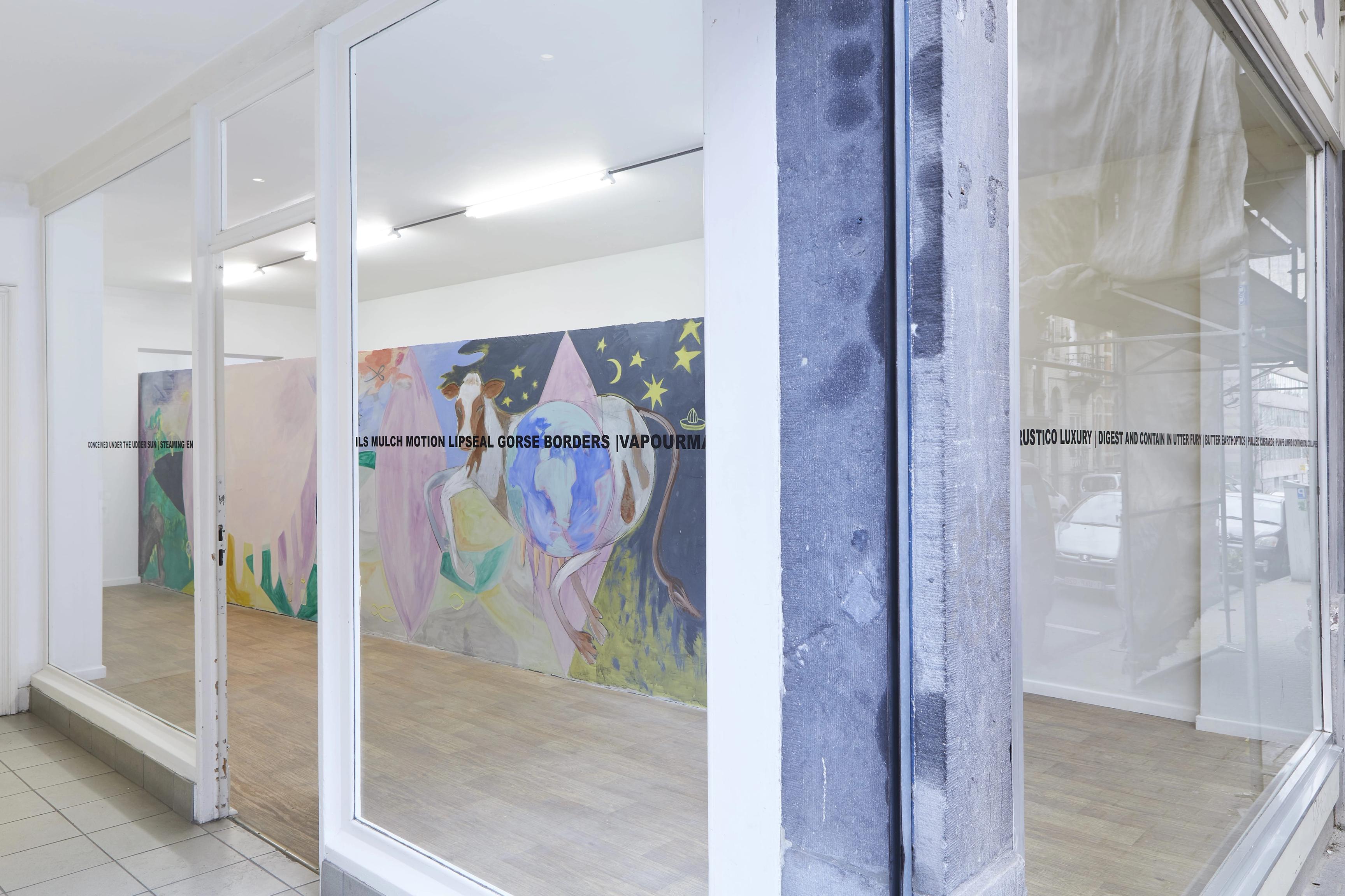 Global Cows, Damien & The Love Guru, Brussels, Belgium, Artists: Vanessa Disler, Tiziana La Melia, Nina Royle, Lucy Stein, Charlott Weise