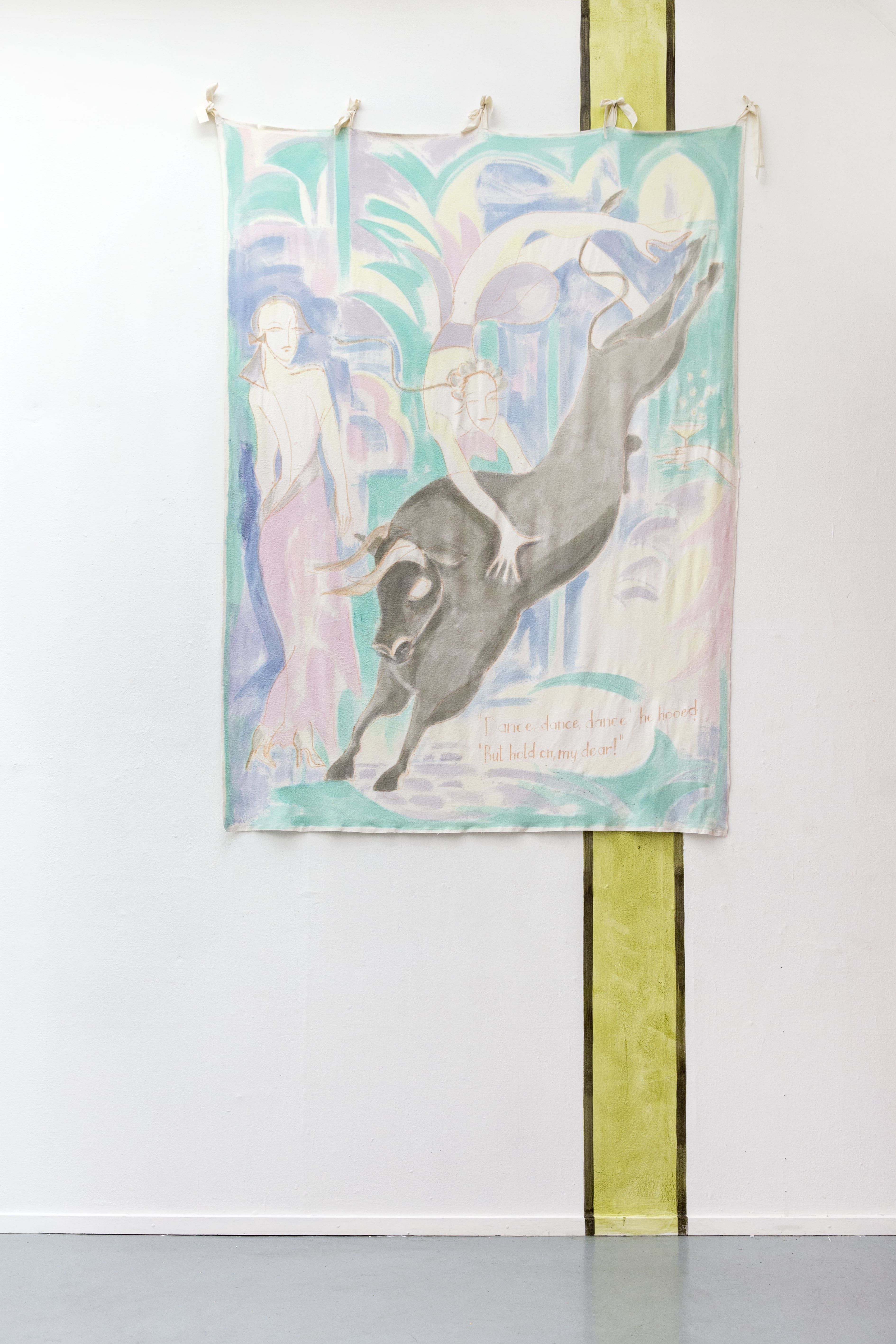 Calisthene at Arti & Amiticiae, Installation View, Mural by Charlott Weise