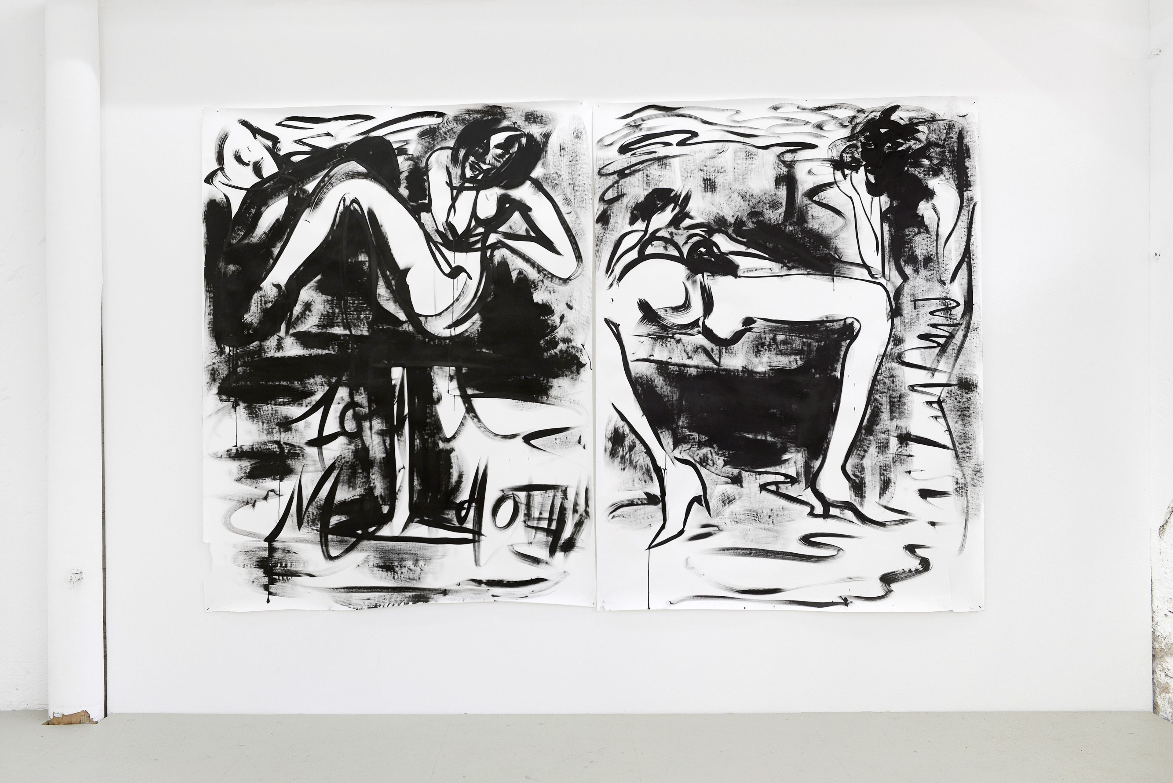 Meltdown, 2016 Indian ink on paper 195 x 300 cm