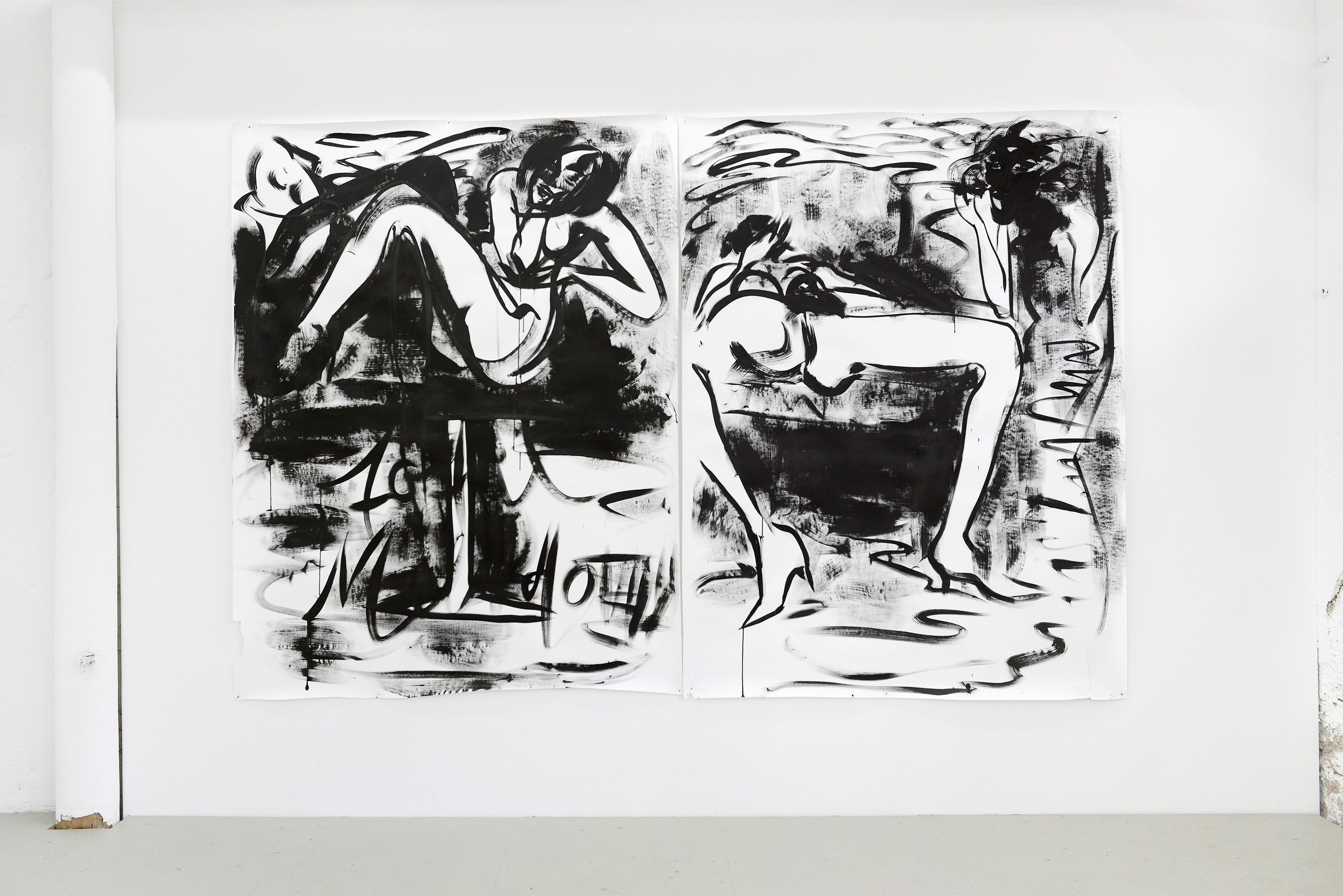 Meltdown, 2016 Indian ink on paper 195 x 300 cm