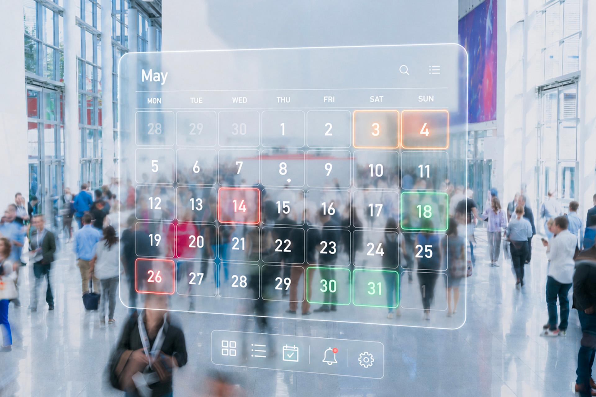 calendario-digitale-di-maggio-sovrapposto-a-folla-di-persone-in-un-padiglione-fieristico