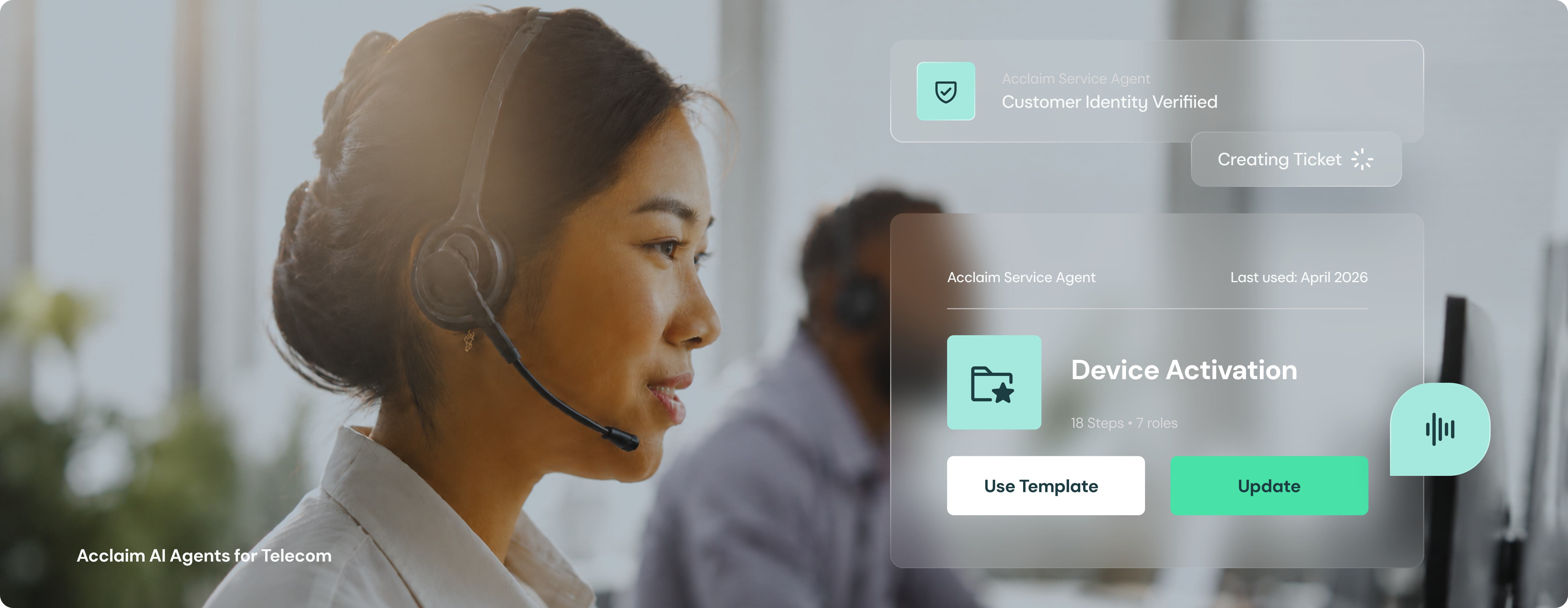 call center working helping customer