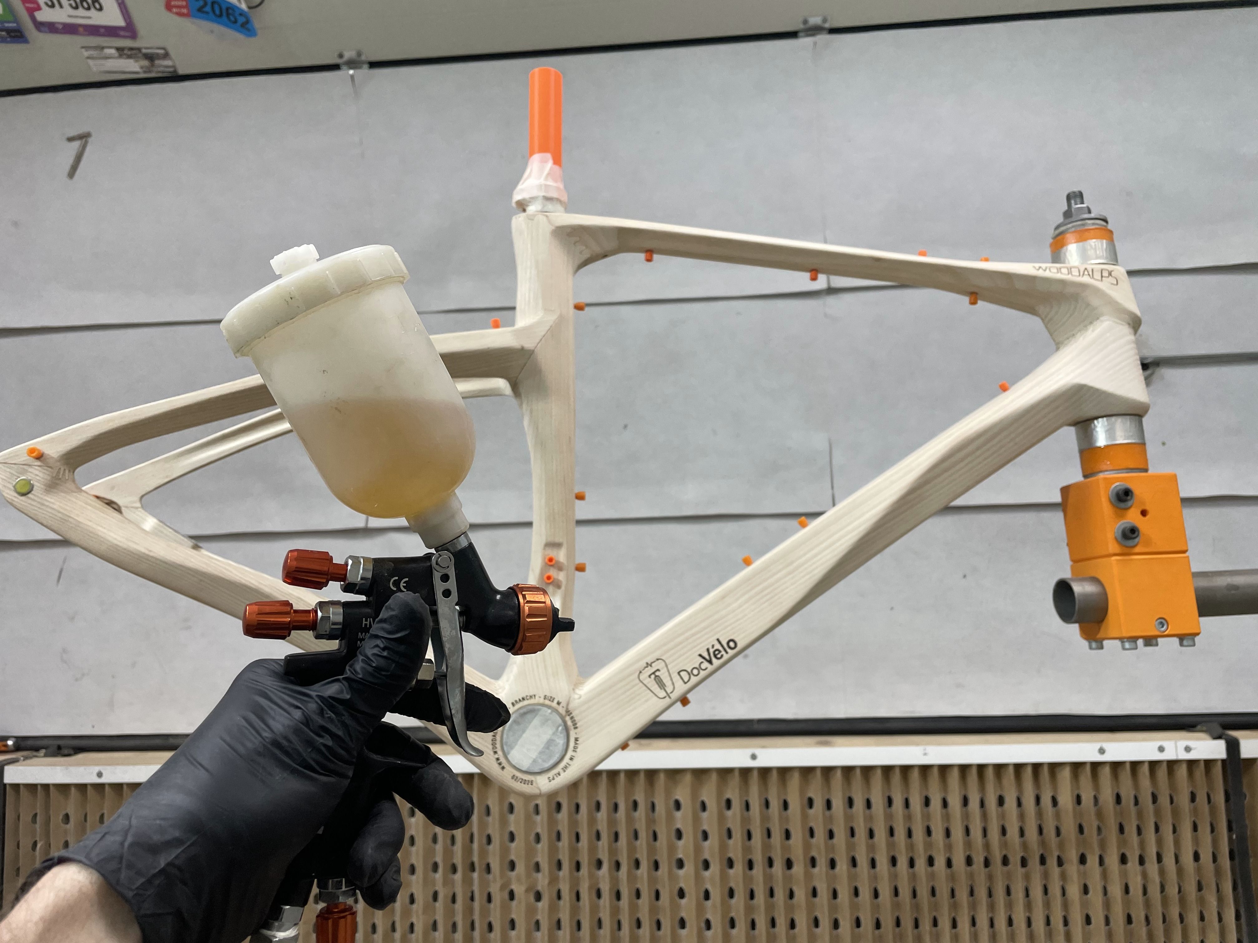 Durable wooden bike frame