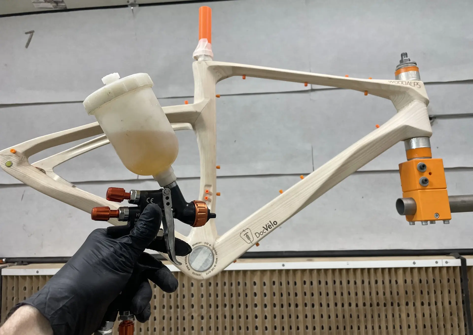 Durable wooden bike frame