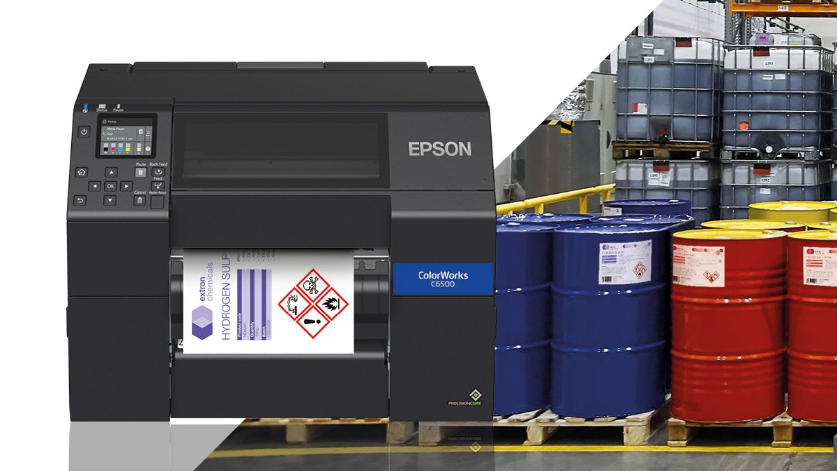 Epson ColorWorks C6500 – für grossformatige Chemie-Etiketten