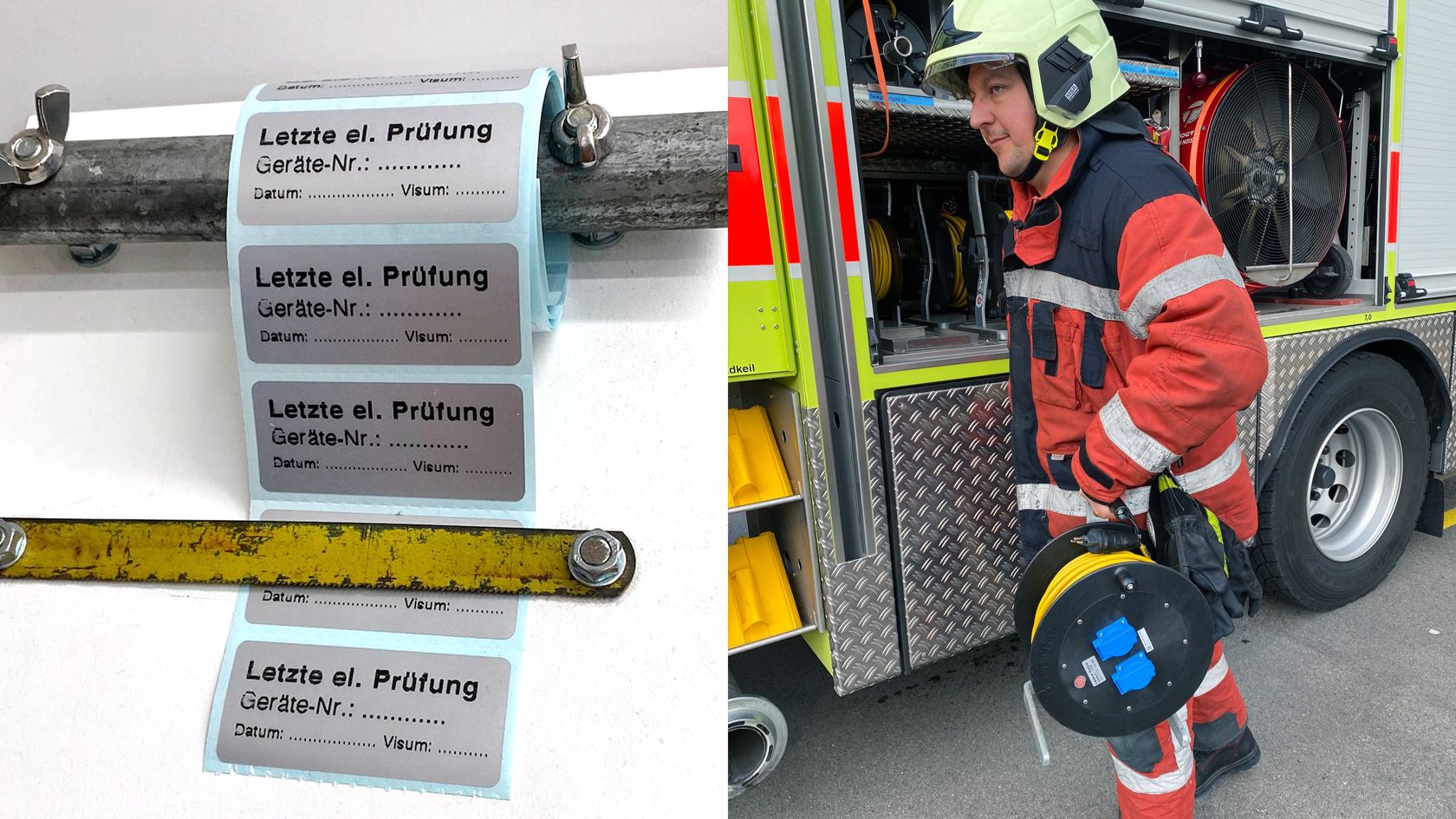 Auch die Feuerwehr braucht Etiketten: Drucklösungen im Einsatz