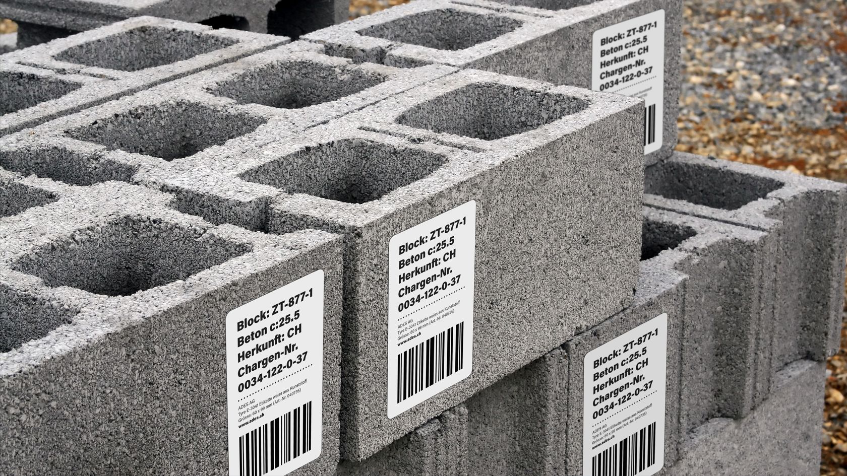 Betonetiketten bieten starken Halt bei allen Wetterbedingungen