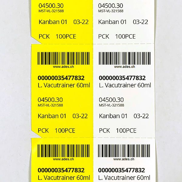 2-farbige Kanban-Kartonschilder