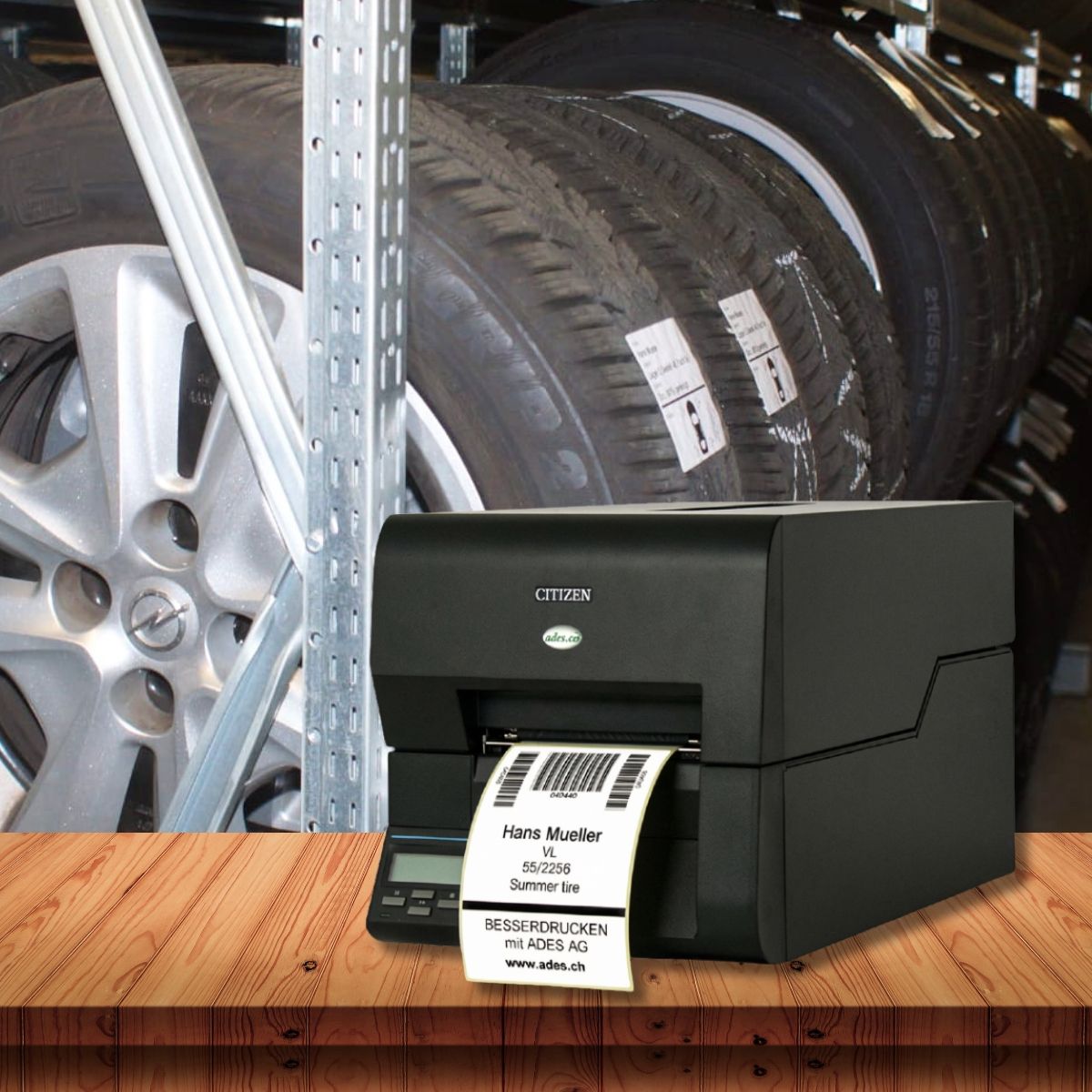 Citizen CL-E720 Drucker-Set für Pneu-Etiketten