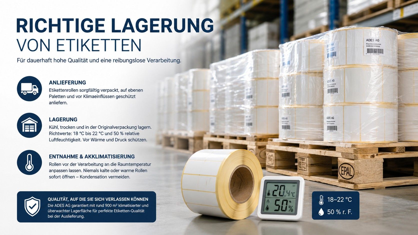 Richtige Lagerung von Etiketten