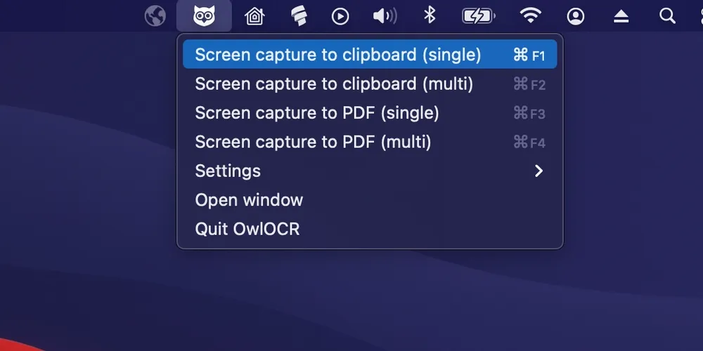 How can I use OCR to capture text from the Mac screen?
