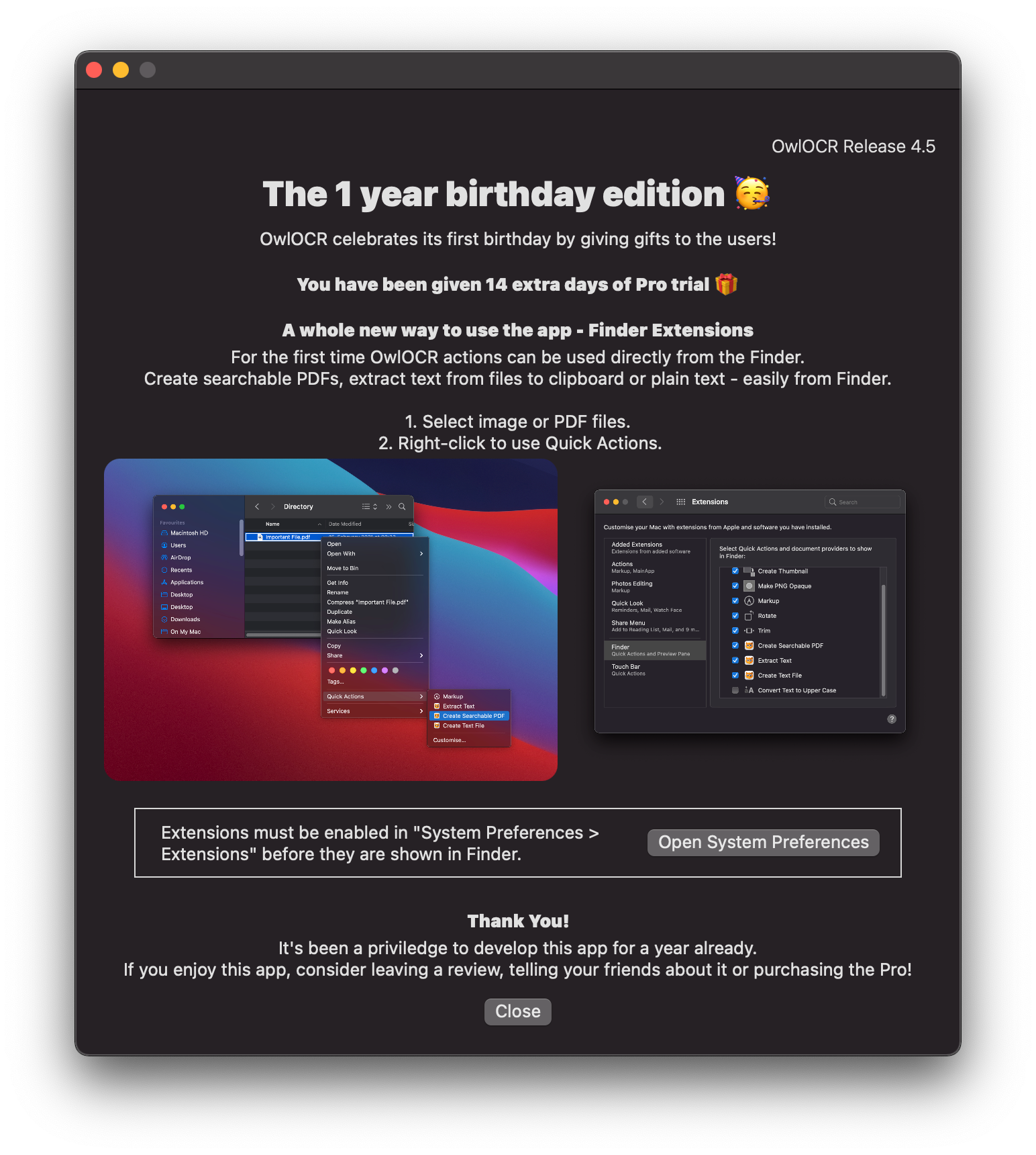 OwlOCR v4.5, birthday edition 🎂🎉, released!