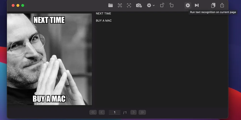 How to run OCR text recognition on an image on the Mac?