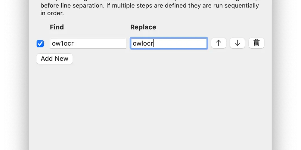 Using post processing to improve OCR text recognition results