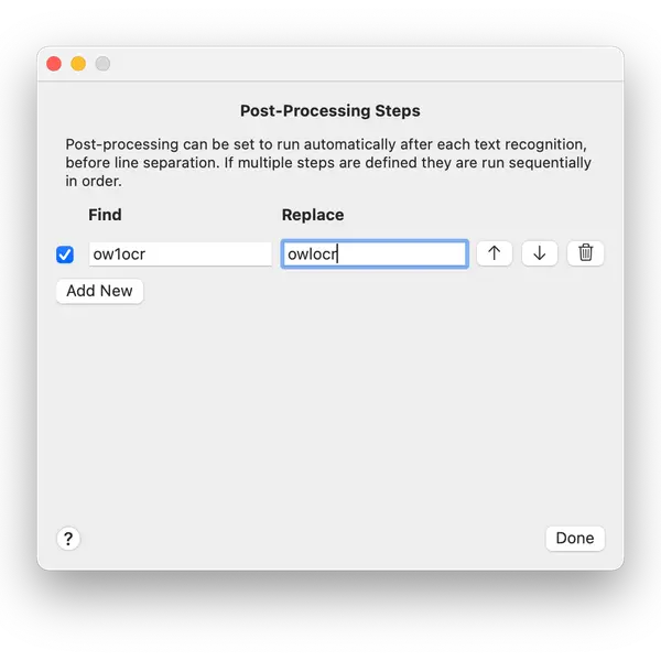 Using post processing to improve OCR text recognition results