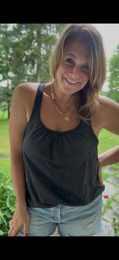 SLIMBELLE Mesh Racerback Tank Top with Built-in Bra