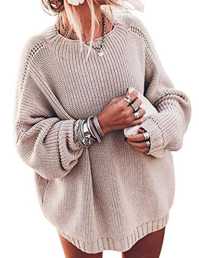 Ugerlov Oversized Mock-Neck Chunky Knit Sweater
