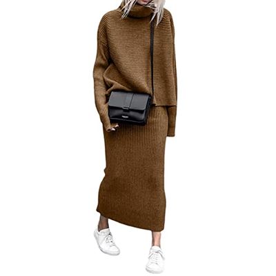 chouyatou Turtleneck Sweater & Pencil Skirt Set