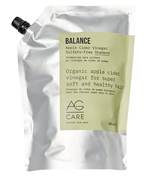 AG Care Balance Apple Cider Vinegar Sulfate-Free Shampoo Refill, 1L