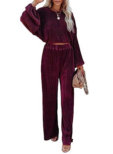 Dokotoo 2-Piece Crop Top & Wide-Leg Pants Set