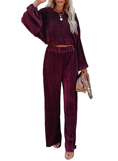 Dokotoo 2-Piece Crop Top & Wide-Leg Pants Set