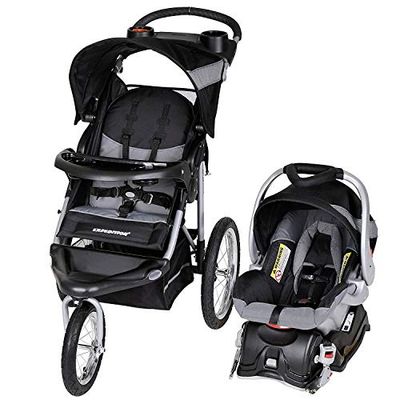 Baby Trend Expedition Jogger Travel System with EZ Flex-Loc Infant Car Seat, Millennium White