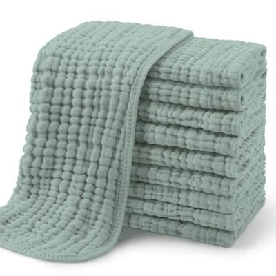 Yoofoss Muslin Burp Cloths, 10 Pack