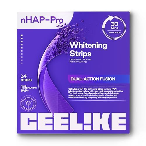 CEELIKE Peroxide-Free Teeth Whitening Strips, 14 Ct