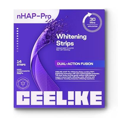 CEELIKE Peroxide-Free Teeth Whitening Strips, 14 Ct