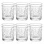 Bekith Embossed Vintage Drinking Glasses, 9.5 oz, Set of 6