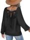 CUPSHE Bow-Back V-Neck Lightweight Knit Sweater