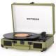 VICTRESS Bluetooth Suitcase Record Player, Green