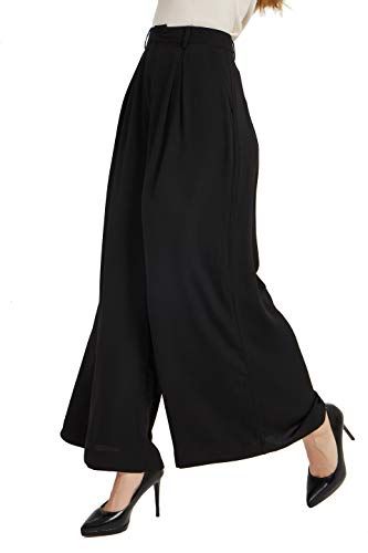Tronjori High-Waist Wide-Leg Palazzo Work Pants