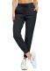 Libin Women's Joggers Athletic Sweatpants with Pockets, Black, L