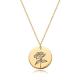 MYEARS Birth Flower Coin Pendant Necklace