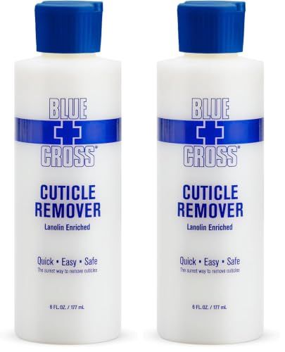 Blue Cross Cuticle Remover & Softener Liquid with Lanolin, 6oz (Pack of 2)