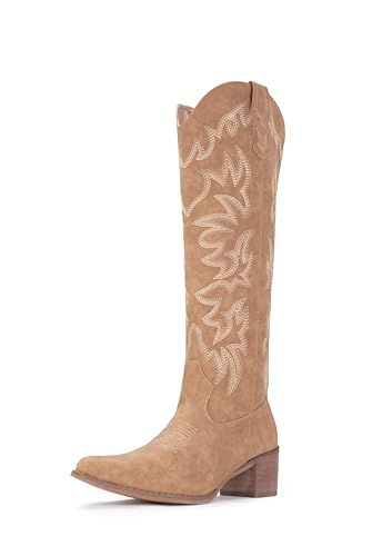 IUV Women's Knee High Western Cowgirl Boots