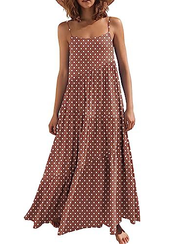 ANRABESS Sleeveless Boho Linen Maxi Sundress